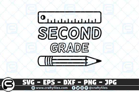 Back to School 2nd Grade Pen and Ruler Graphics