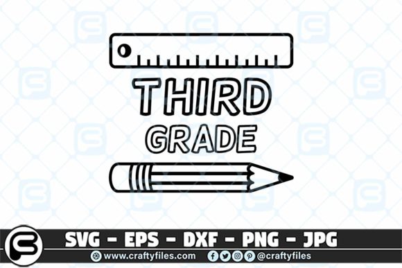 Back to School 3rd Grade Pen and Ruler: Graphics and Crafts for Branding