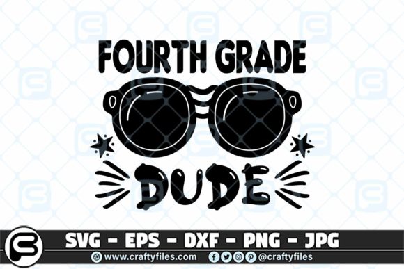 Back to School 4th Grade Sunglasses Dude Graphics