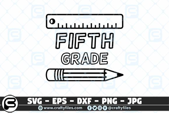 Back to School 5th Grade Pen and Ruler Graphics