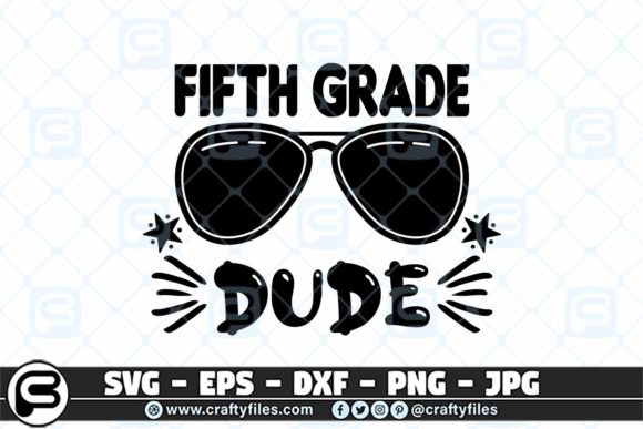 Back to School 5th Grade Sunglasses Dude Graphics
