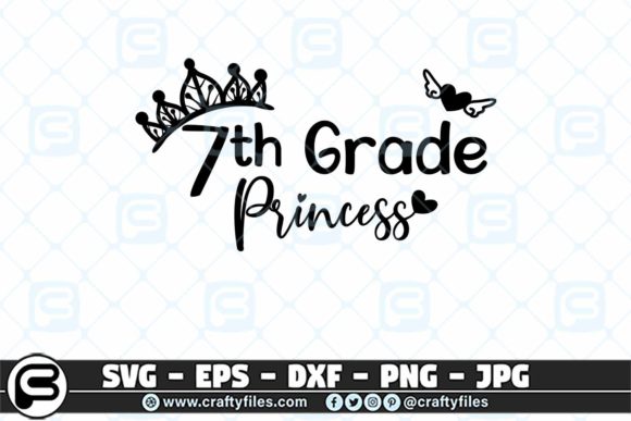 Back to School 7th Grade Princess Graphics