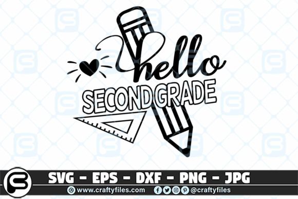 Back to School Hello 2nd Grade School Graphics