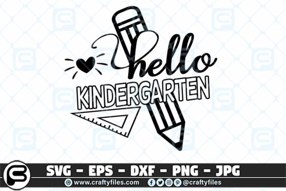 Back to School Hello Kindergarten Graphics and Crafts