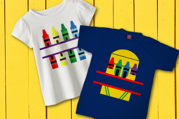 Crayon Split SVG Duo: Graphics for Crafts