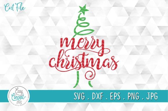 Merry Christmas Svg, Christmas Tree Svg